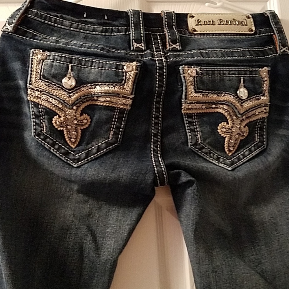 Rock revival jeans stretch straight leg